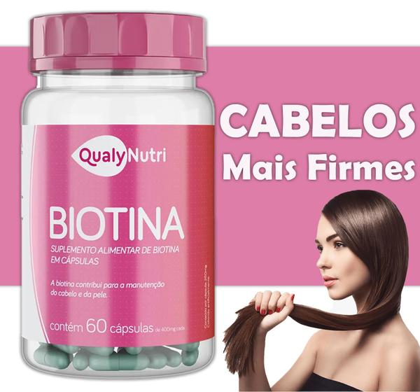 Imagem de Biotina Cabelo/ Pele E Unha Qualynutri C/ 60 Caps