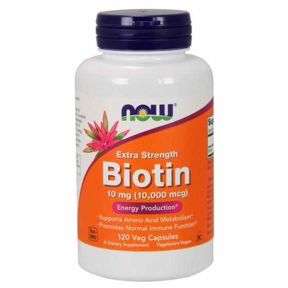 Imagem de Biotina Extra Strength 120 cápsulas da Now Foods (pacote com 6)