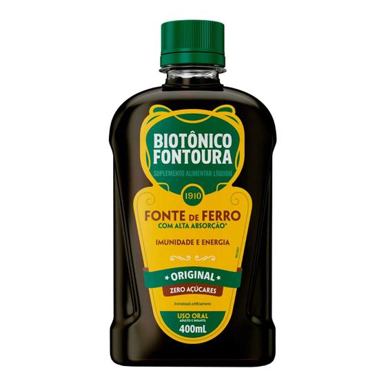 Imagem de Biotônico Fontoura Original Com 400ml Fonte de Ferro Imunidade e Energia