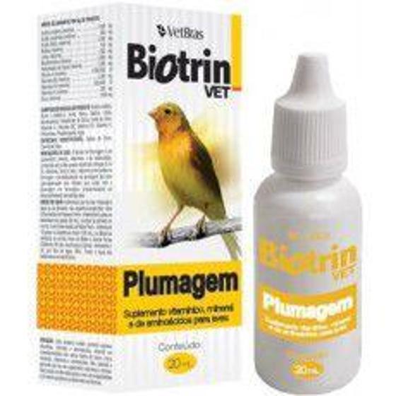 Imagem de Biotrin vet plumagem para aves - Vetbras