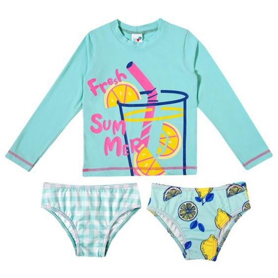 Biquini Infantil 3 Peças Com Filtro Solar Uv50 Tip Top Conjunto Praia ...