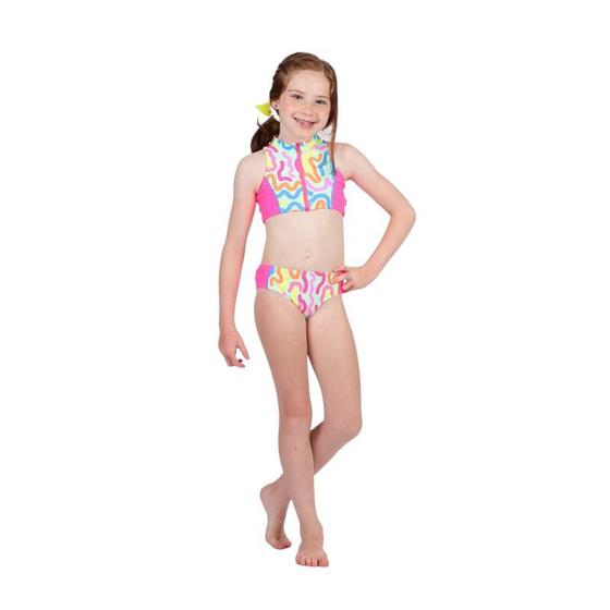 Imagem de Biquini Infantil Cropped Rosa Neon Siri 38158