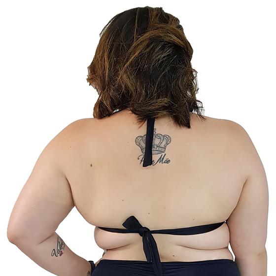 Imagem de Biquíni Top de Praia Plus Size Frente Única Bojo Preto