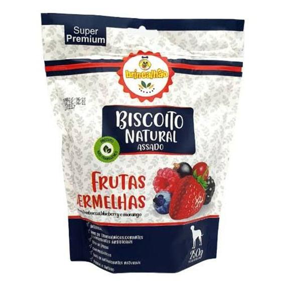 Imagem de Biscoito 100% natural para cachorro frutas  vermelhas - 250g - Brincalhão