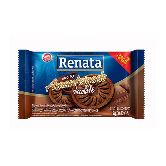 Imagem de Biscoito Amanteigado Chocolate sachet individual Renata 9g contendo 280 unidades