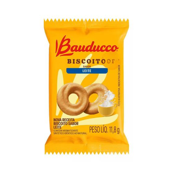 Imagem de Biscoito Amanteigado Leite Bauducco Sachê Pacote Com 80 Unidades