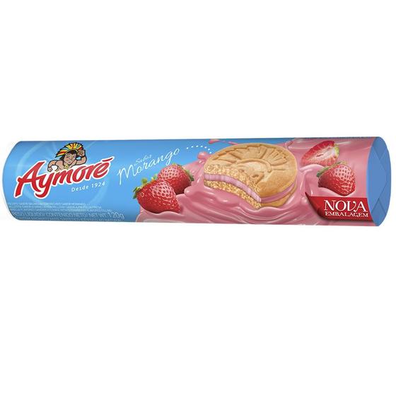 Imagem de Biscoito Aymoré Recheado Morango 120g
