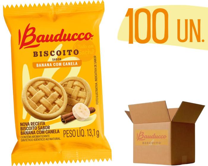 Imagem de Biscoito Bauducco 11,8g Sabor Banana Com Canela - 100 unidades