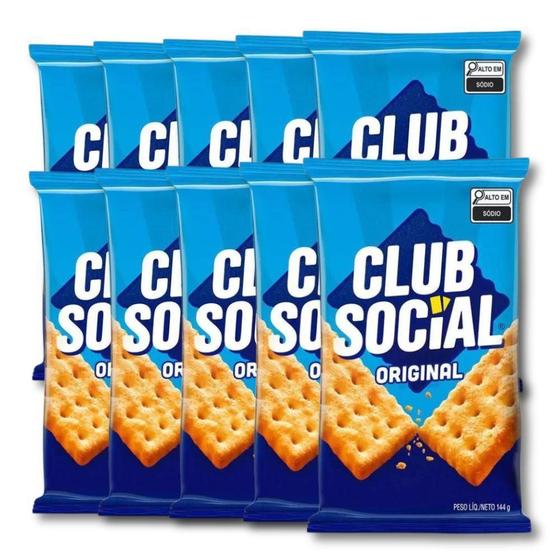 Imagem de Biscoito Club Social Kit 10 Packs De 144G - 6X24G