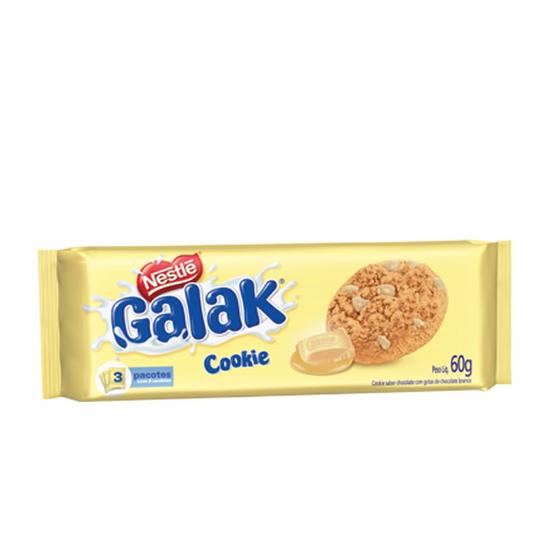 Imagem de Biscoito Cookie com Gotas de Chocolate Branco Galak 60Gr - Nestlé