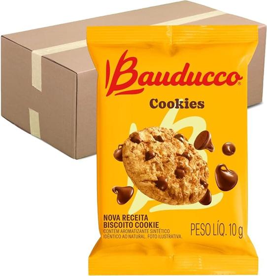 Imagem de Biscoito Cookies Com Gotas De Chocolate Original Bauducco 10g - Caixa Com 50 Sachês