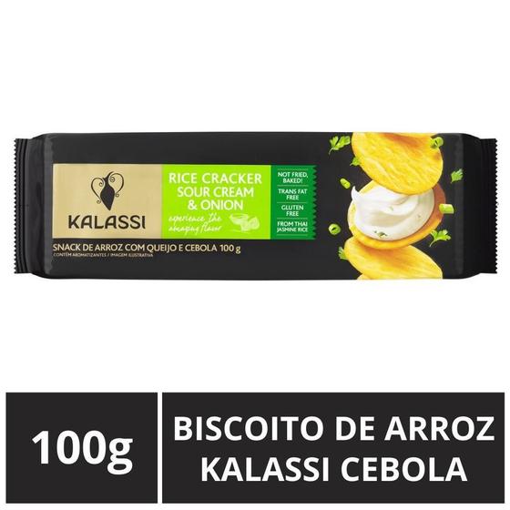 Imagem de Biscoito De Arroz Importado, Kalassi, Pacote 100G, Cebola