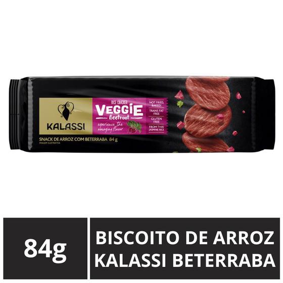 Imagem de Biscoito de Arroz, Kalassi Veggie, Beterraba, Pacote 84g