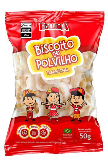 Imagem de Biscoito de Polvilho salgado, assado, kit com 32 un de 50g cada - Edluma