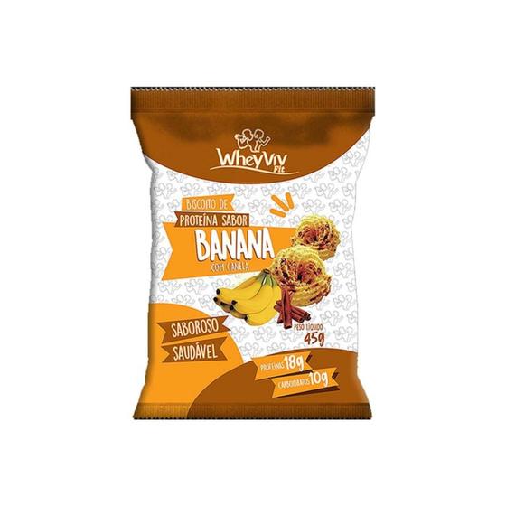 Imagem de Biscoito de Proteína WheyViv Fit Sabor Banana  45g