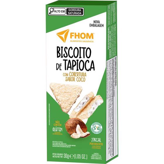 Imagem de Biscoito de Tapioca c/ Coco Sem Glúten Vegano 30g