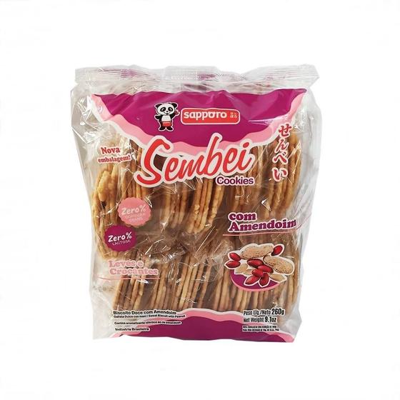 Imagem de Biscoito Doce Sembei Com Amendoim 260g - Sapporo
