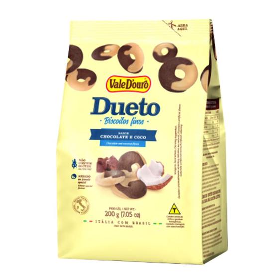 Imagem de Biscoito Dueto Vale D'Ouro Chocolate com Coco 200g