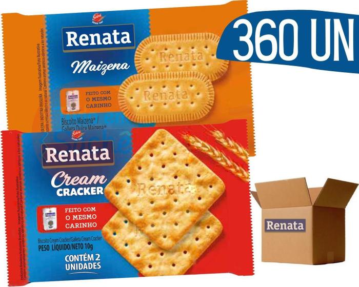 Imagem de Biscoito Em Sache Renata Maizena E Cream Cracker - 360 Und