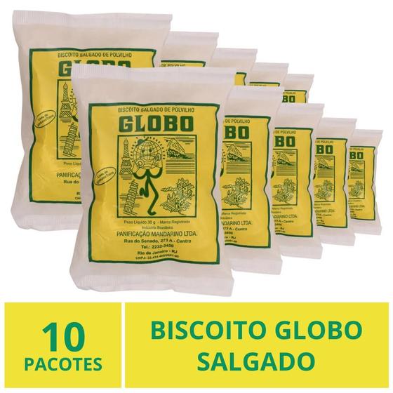 Imagem de Biscoito Globo Salgado, Rio De Janeiro, 10 Pacotes 30G