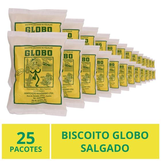 Imagem de Biscoito Globo Salgado, Rio De Janeiro, 25 Pacotes 30G