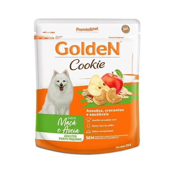 Imagem de Biscoito Golden Cookie para Cães Adultos de Porte Pequeno Sabor Maçã e Aveia 350g