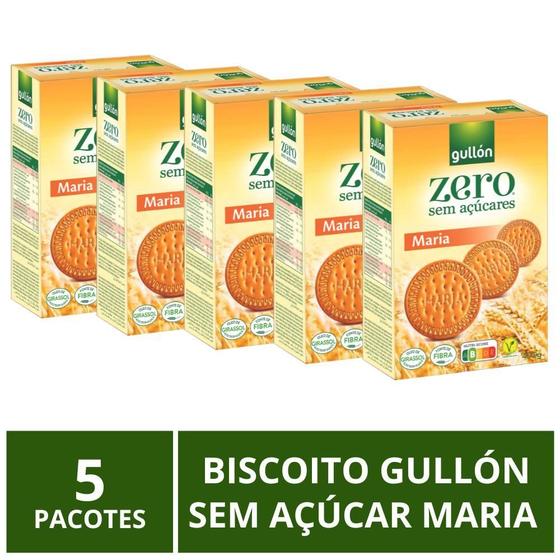 Imagem de Biscoito Gullón, Maria, 5 Pacotes De 400G, Sem Açúcar