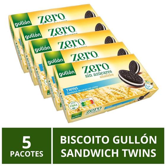 Imagem de Biscoito Gullón, Sandwich Twins, 5 Pacotes, Sem Açúcar