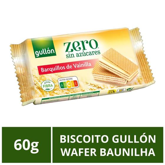 Imagem de Biscoito Gullón, Wafer Baunilha, 60G, Sem Açúcar