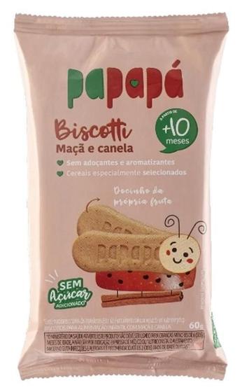 Imagem de Biscoito Infantil Biscotti Maçã E Canela Papapá 60G