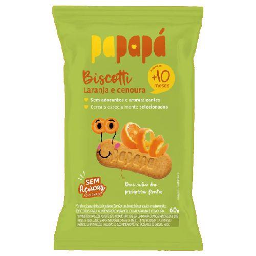 Imagem de Biscoito Infantil Papapá Zero Açúcar Laranja e Cenoura 60g
