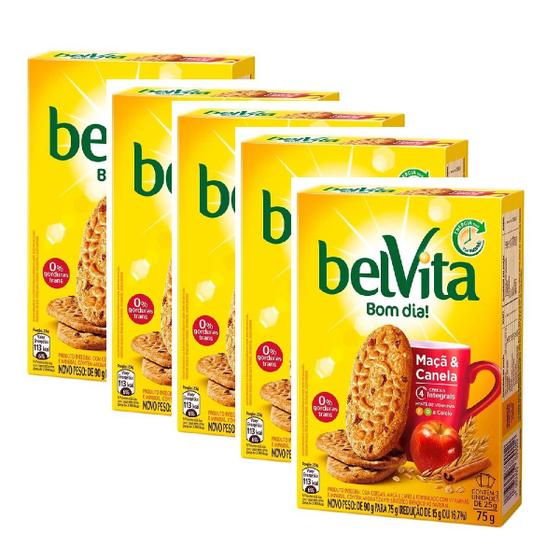 Imagem de Biscoito Integral Belvita Maçã e Canela 75g Kit c/15 Caixas