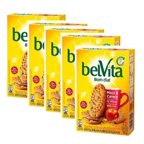 Imagem de Biscoito Integral Belvita Maçã e Canela 75g Kit c/20 Caixas