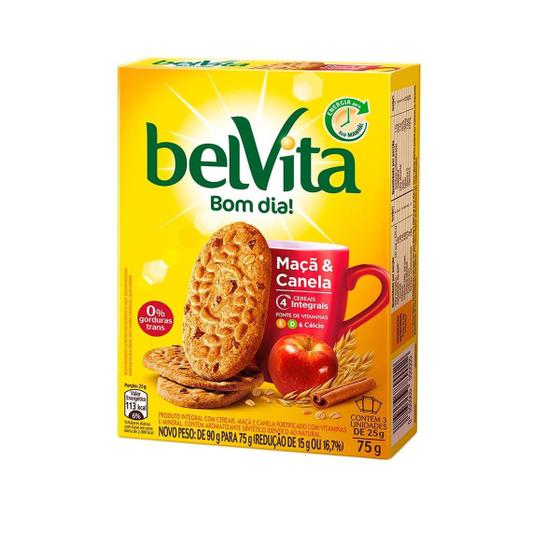 Imagem de Biscoito Integral Belvita Maçã e Canela 75g Kit c/ 5 Caixas
