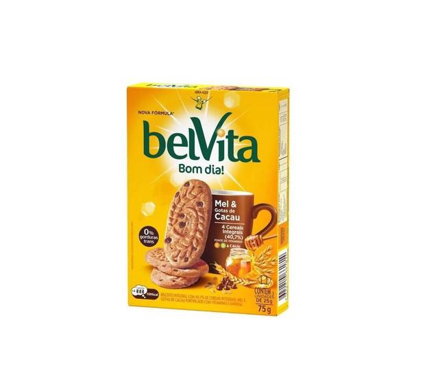 Imagem de Biscoito Integral Belvita Mel & Cacau 75G Combo 20 Caixas