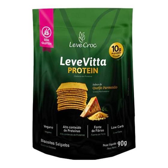 Biscoito Leve Vitta Protein Sabor Parmesão Leve Croc 90G - Leve Crock ...