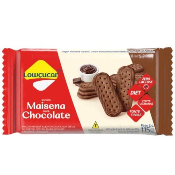 Imagem de Biscoito Maisena Chocolate Zero Lactose, Zero Açúcar Lowçucar 115g