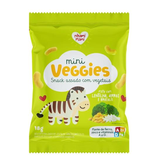 Imagem de Biscoito Nhami Mami Mini Veggie Snack Lentilha, Arroz e Brócolis 18g