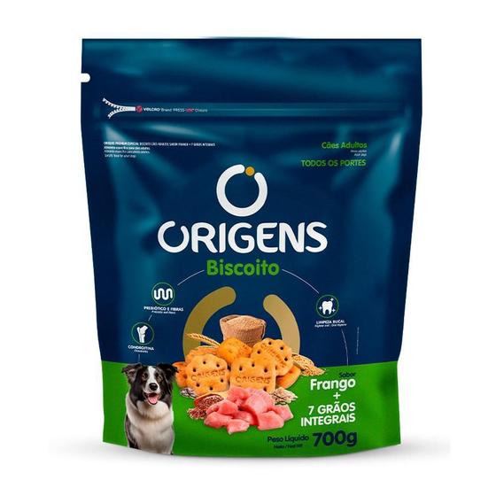 Imagem de Biscoito Origens Cães Adultos Frango + 7 Grãos 700G