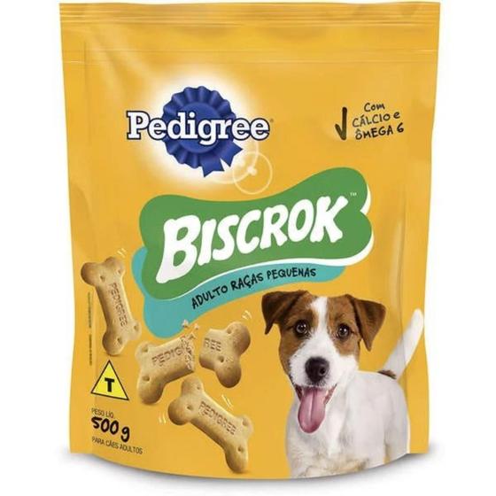 Imagem de Biscoito para Cães Pedigree Biscrok Adultos Raças Pequenas 500g