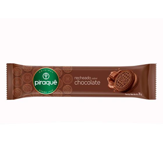 Imagem de Biscoito Piraquê Recheado Sabor Chocolate 76g