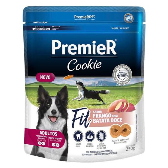 Imagem de Biscoito Premier Pet Cookie Fit Frango com Batata Doce para Cães Adultos - 250 g