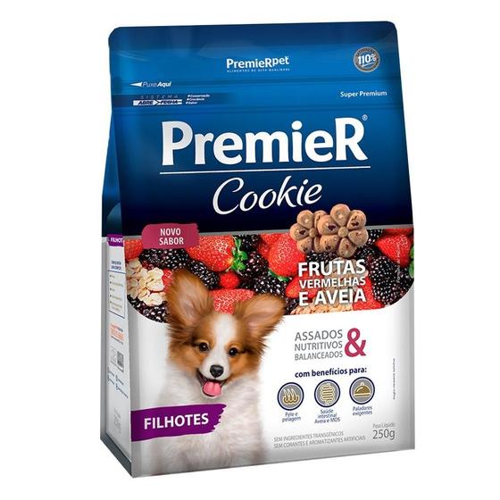 Imagem de Biscoito Premier Pet Cookie Frutas Vermelhas e Aveia para Cães Filhotes - 250 g