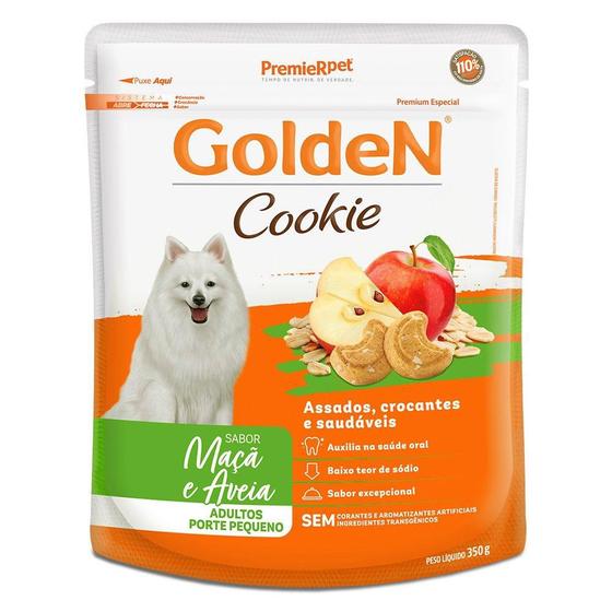 Imagem de Biscoito Premier Pet Golden Cookie Maçã e Aveia para Cães Adultos Porte Pequeno - 350 g