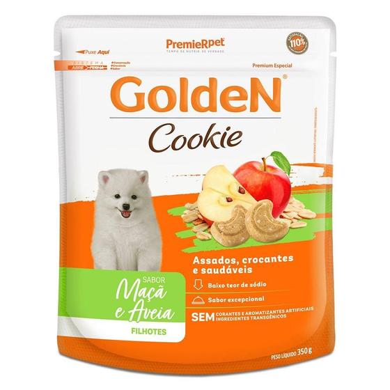 Imagem de Biscoito Premier Pet Golden Cookie Maçã e Aveia para Cães Filhotes - 350 g