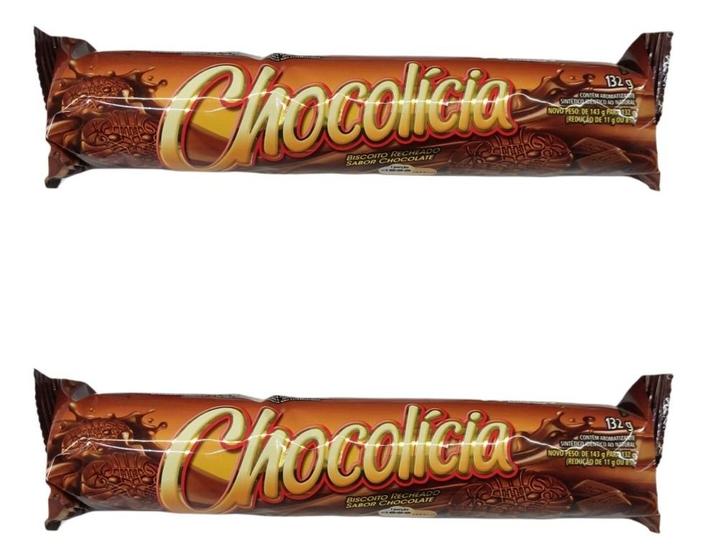 Imagem de Biscoito Recheado Chocolicia Kit Com 2 Pacotes De 132g