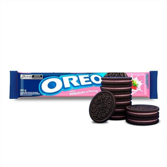Imagem de Biscoito Recheado Oreo Milkshake de Morango 90g Embalagem com 48 Unidades