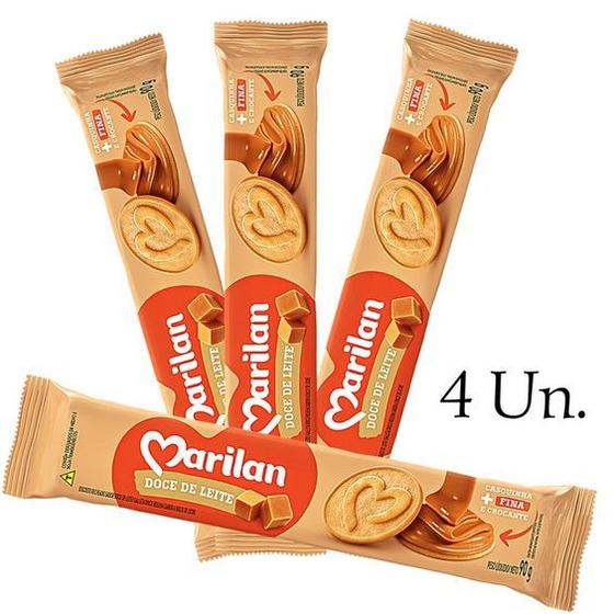 Biscoito Recheado Sabor Especial Doce de Leite 4 pct Marilan Menor preço em Biscoito Recheado Sabor Especial Doce de Leite 4 pct Marilan