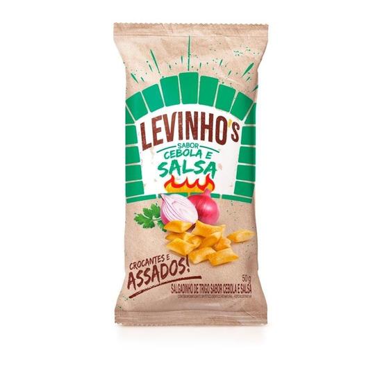 Imagem de Biscoito Salgadinho Levinhos Cebola e Salsa 50g Embalagem com 36 Unidades