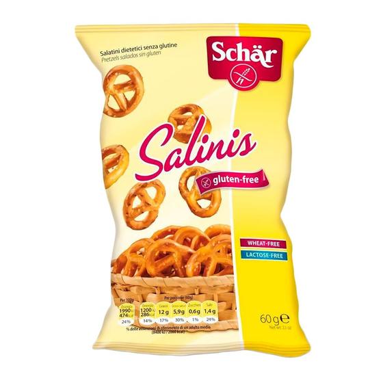 Imagem de Biscoito Salinis Schär Mini Pretzel Salgado Sem Glúten 60g